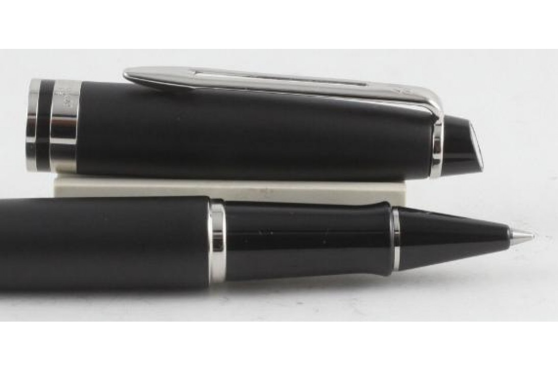 Waterman Expert III Matt Black Chrome Trim Roller Ball Pen