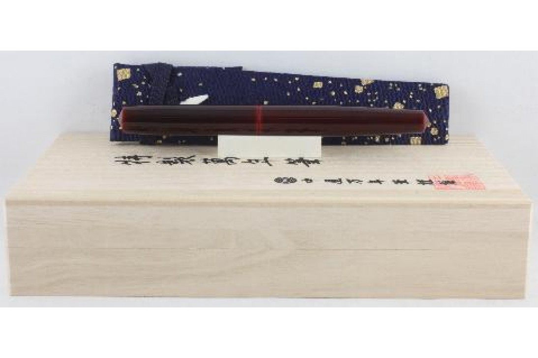 Nakaya Piccolo Long Aka Tamenuri Fountain Pen