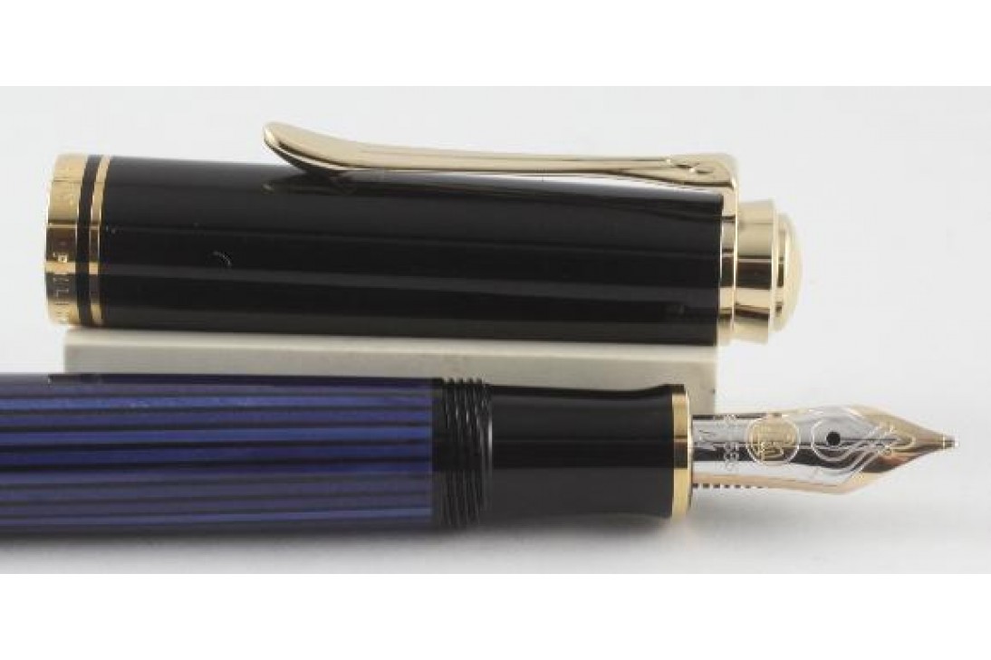 Pelikan Souveran M400 Blue and Black Fountain Pen - New Logo