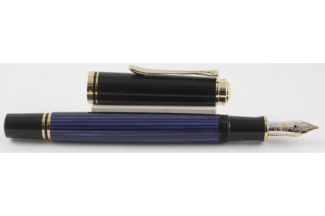 Pelikan Souveran M400 Blue and Black Fountain Pen - New Logo