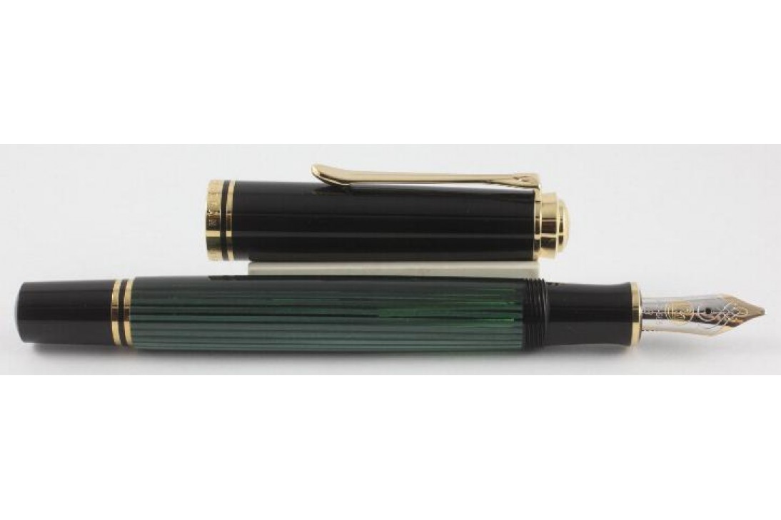 Pelikan Souveran M600 Green and Black Fountain Pen - New Logo