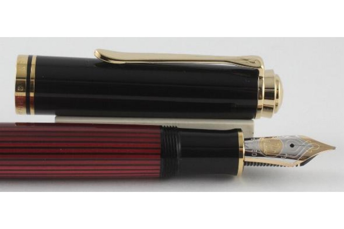 Pelikan Souveran M800 Red and Black Fountain Pen - New Logo
