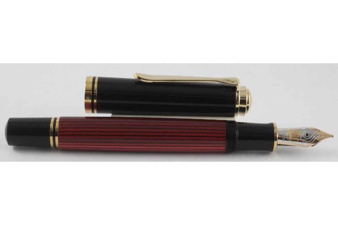 Pelikan Souveran M800 Red and Black Fountain Pen - New Logo