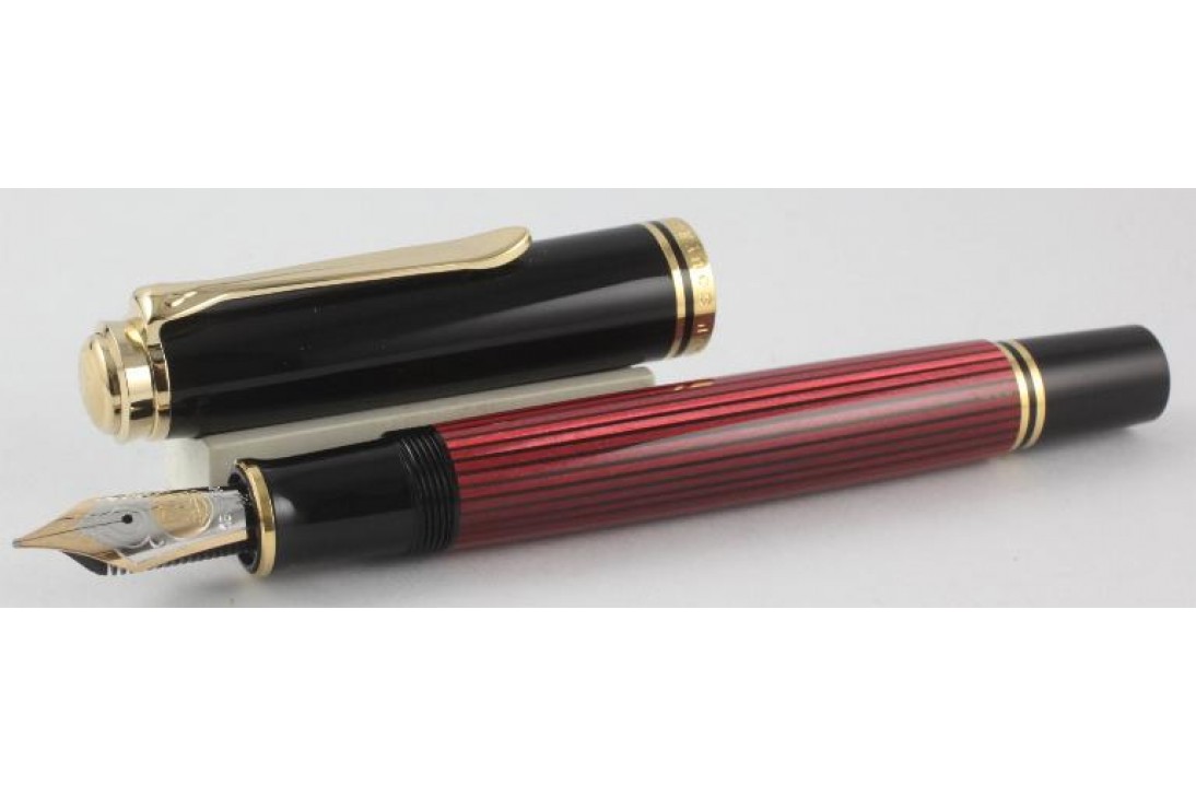 Pelikan Souveran M800 Red and Black Fountain Pen - New Logo