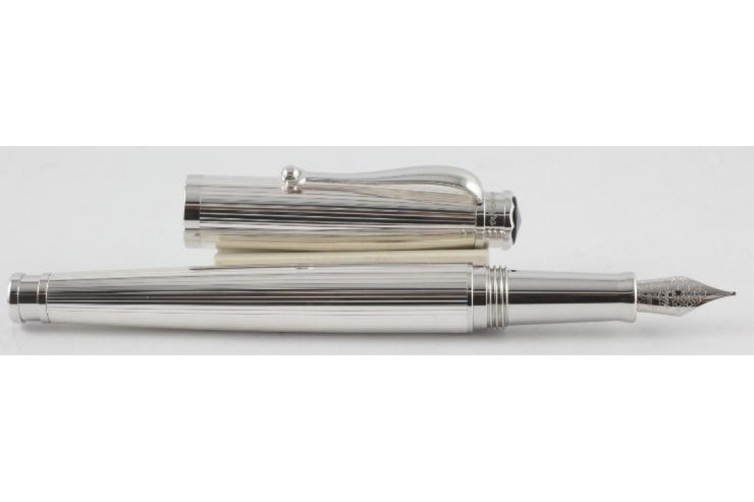 Montegrappa Memoria Pinstripe Silver Fountain Pen