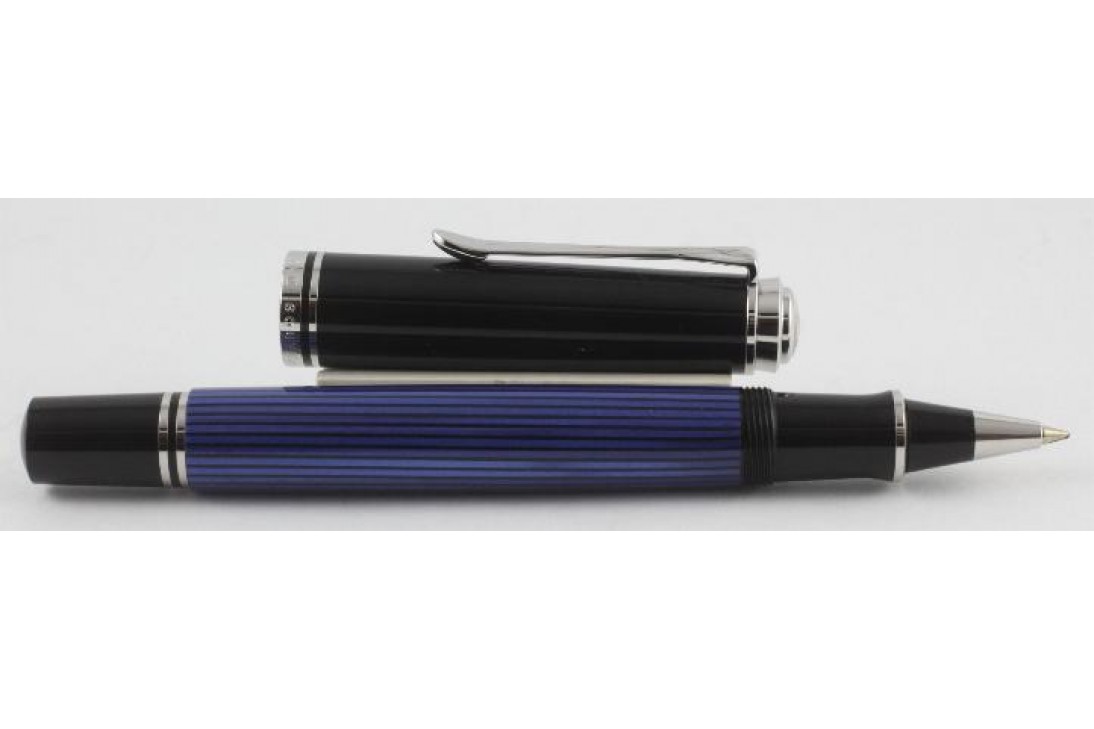 Pelikan Special Edition Souveran R605 Blue and Black Roller Ball Pen (New Logo)
