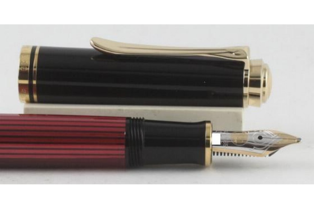Pelikan Souveran M400 Red and Black Fountain Pen (New Logo)