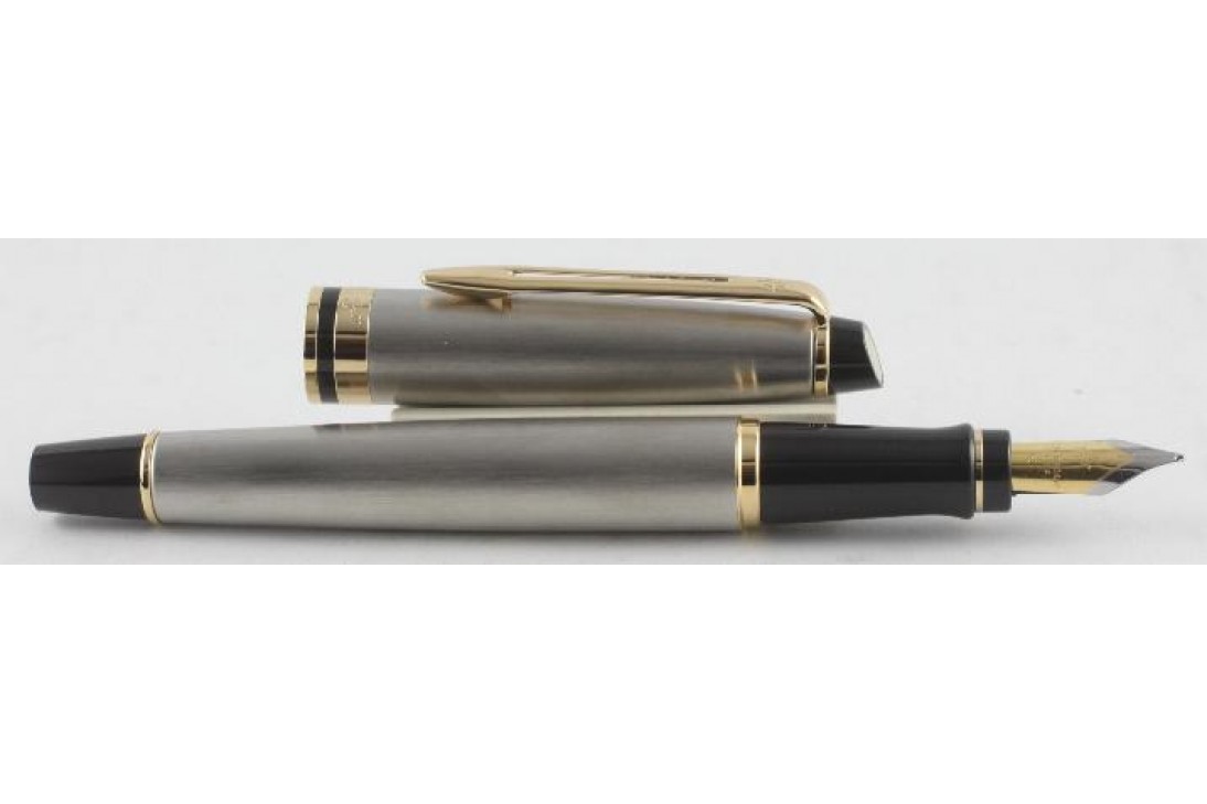 Waterman Expert III Stainless Steel with Gold Trim Fountain Pen