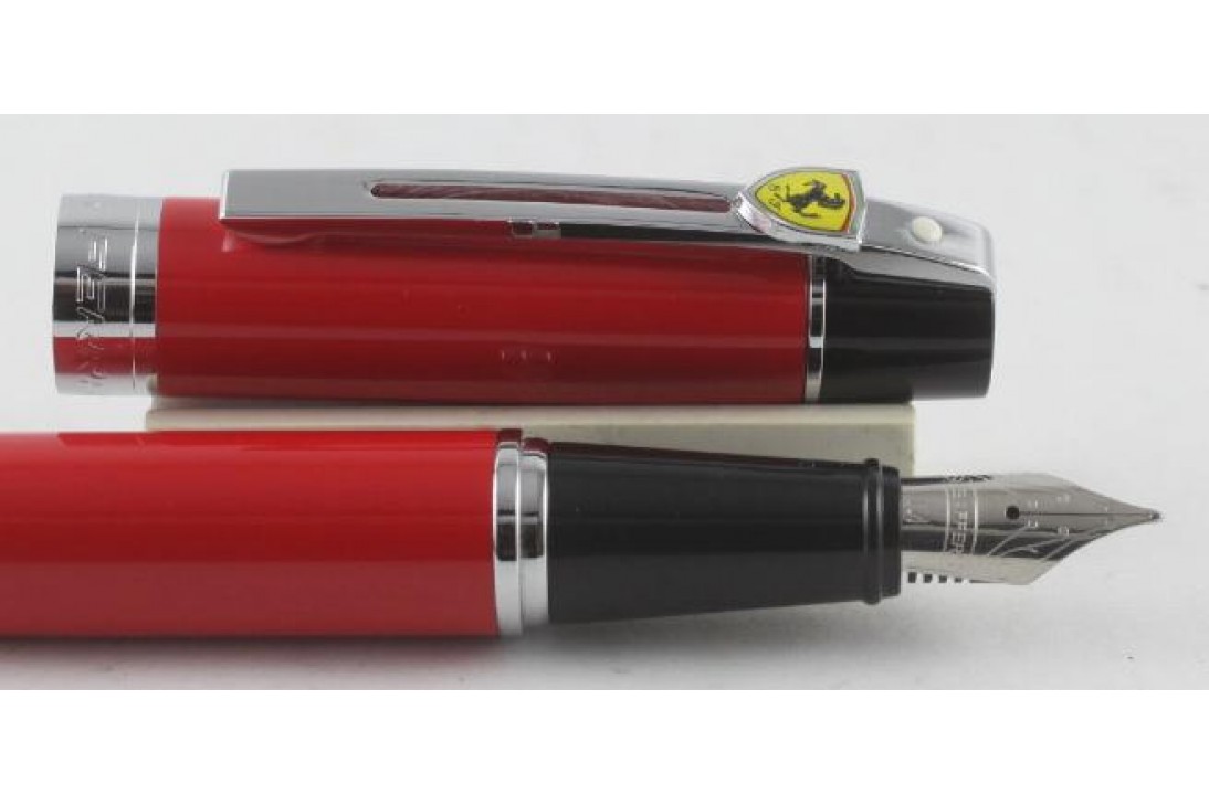 Sheaffer Ferrari SF300 Glossy Red Barrel and Cap Black Ornament Fountain Pen