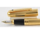 S.T. Dupont Olympio Large Gold Finishes Lines Fountain Pen