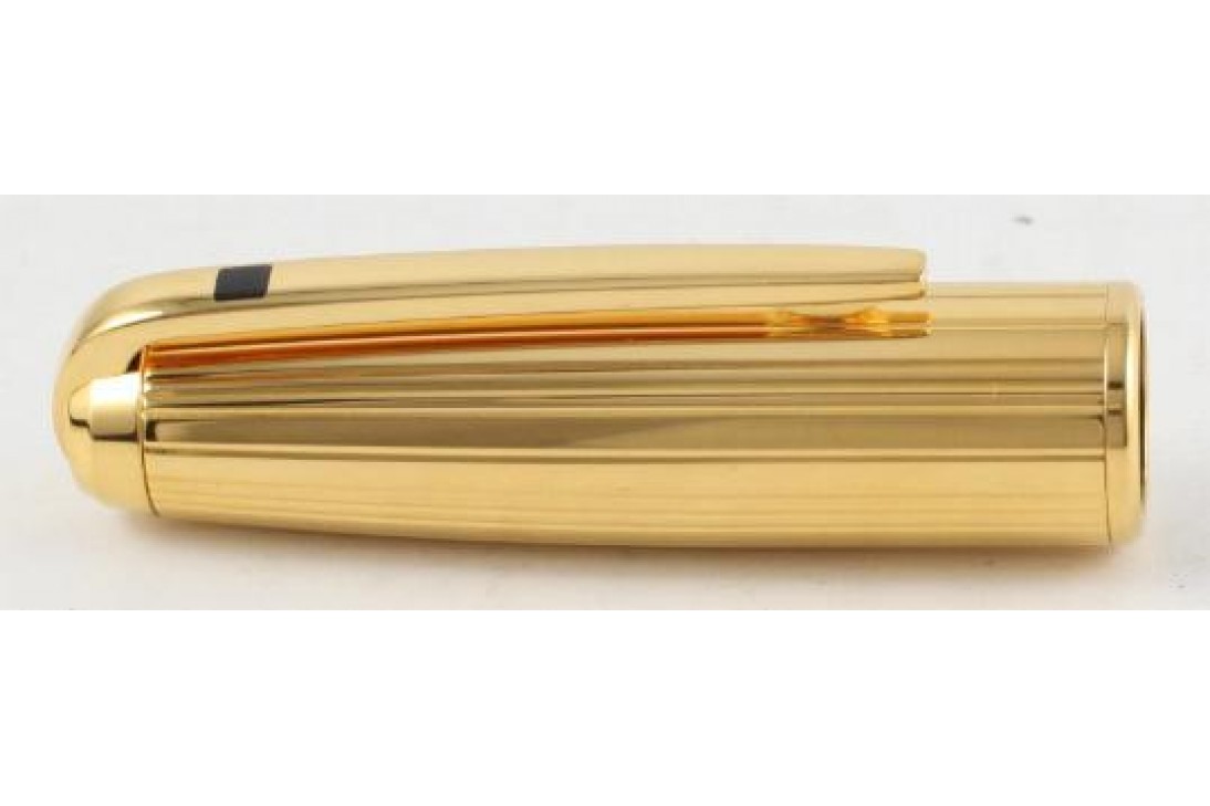 S.T. Dupont Olympio Large Gold Finishes Lines Fountain Pen
