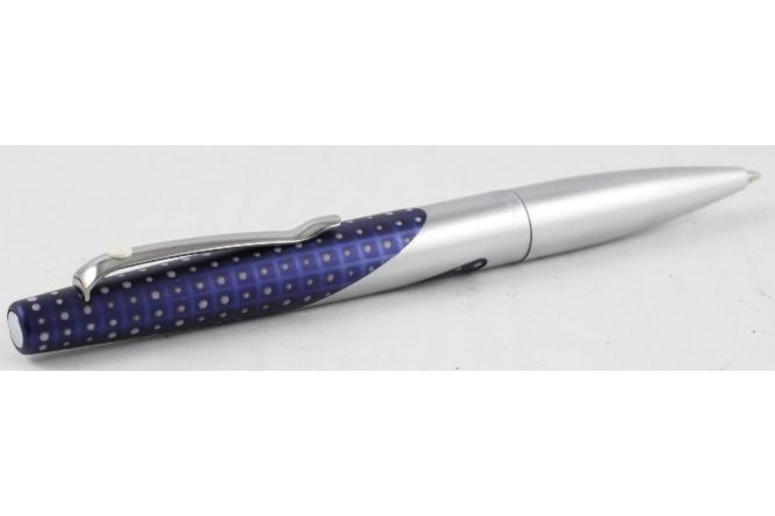 Sheaffer Intrigue 612 Whale Shark Matte Chrome Patterned Blue Ball Pen