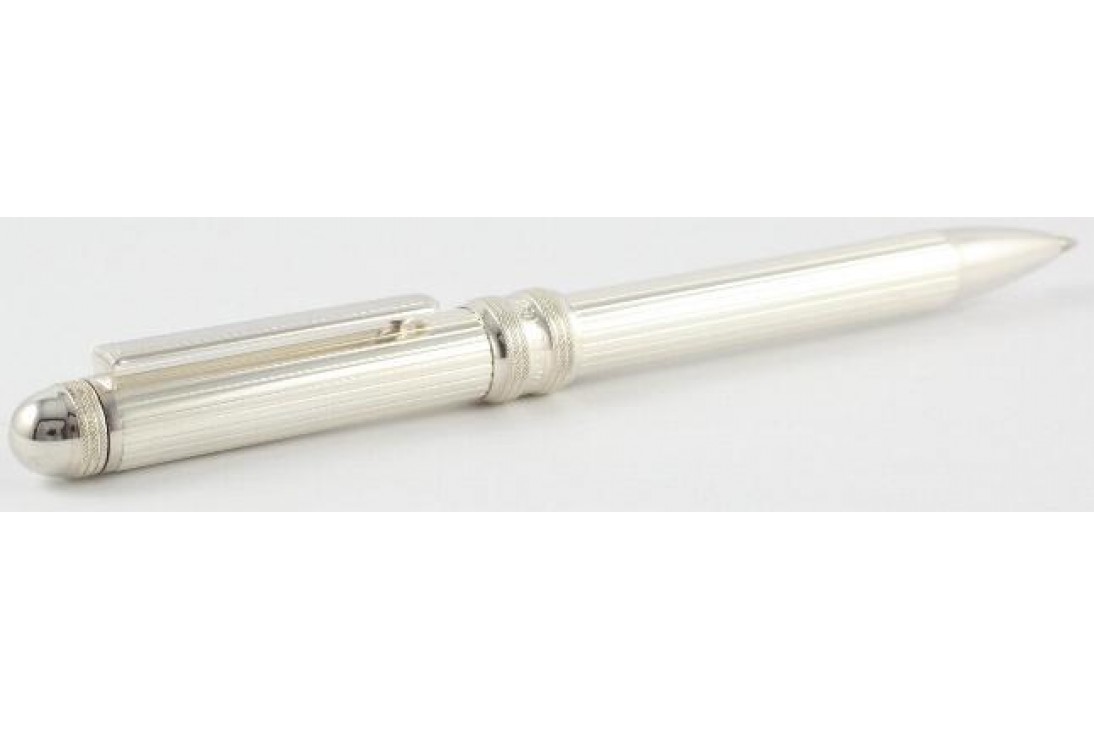 Platinum 3 in 1 Silver Plated Stripe Multi Function pen