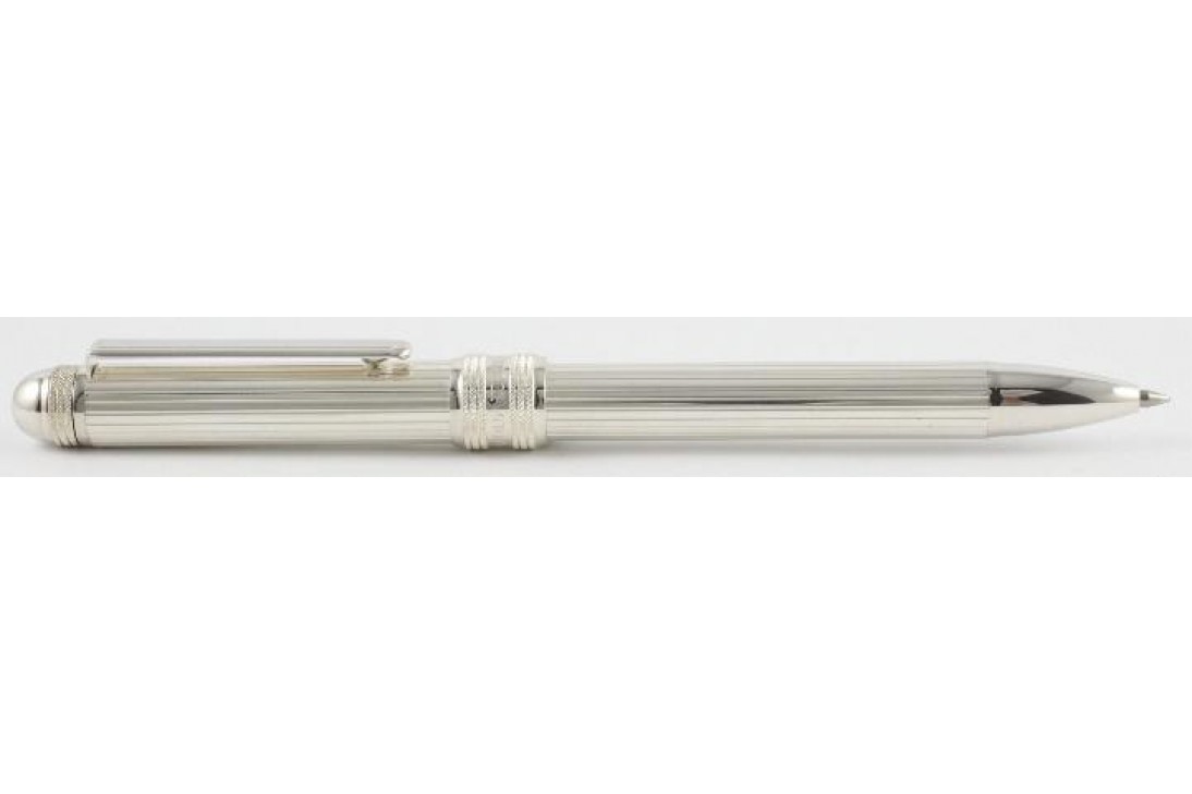 Platinum 3 in 1 Silver Plated Stripe Multi Function pen