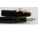 Nakaya Portable Writer Kuro Tamenuri with Gold Fish Anti-roll Fountain Pen