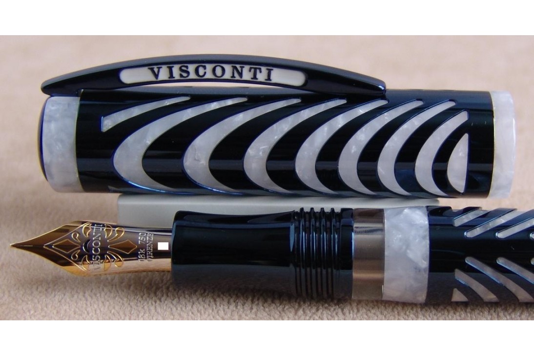 Visconti Limited Edition The Ripple Blue Filigree Fountain Pen