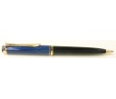 Pelikan Souveran K800 Blue and Black with Gold Plated Trim Ball Pen