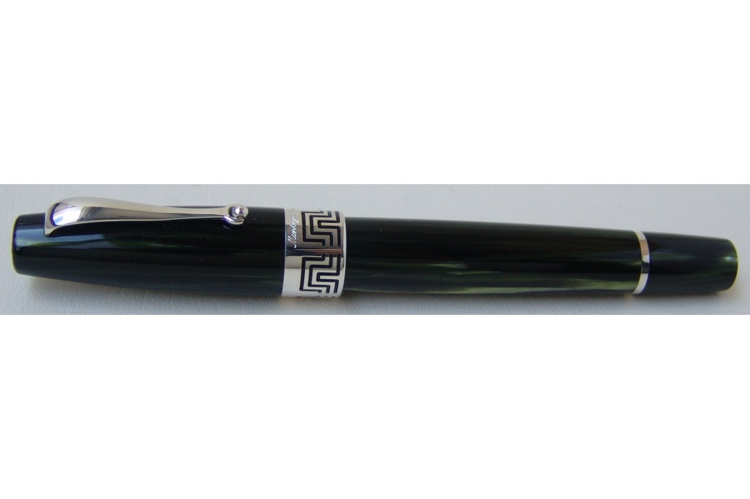 Montegrappa Extra 1930 Sterling Silver and Bamboo Black Fountain Pen