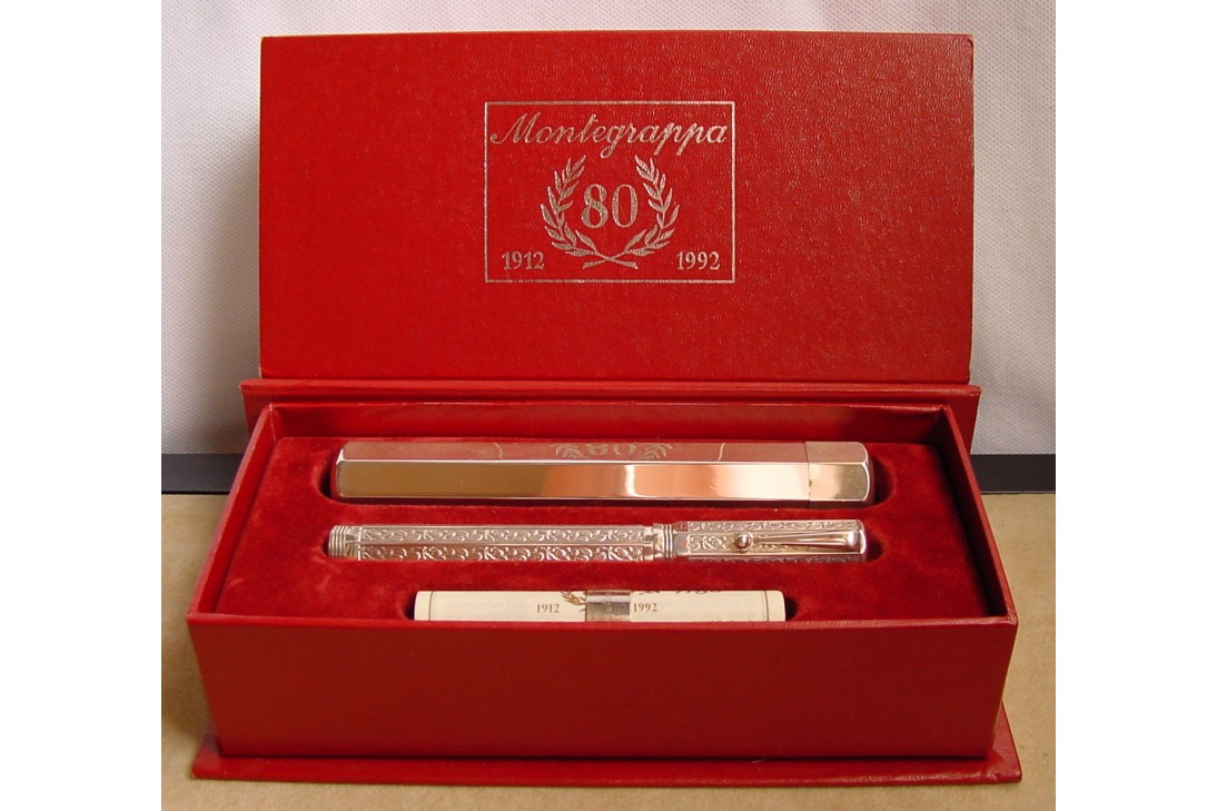 Montegrappa Limited Edition 80th Anniversary Silver Fountain Pen