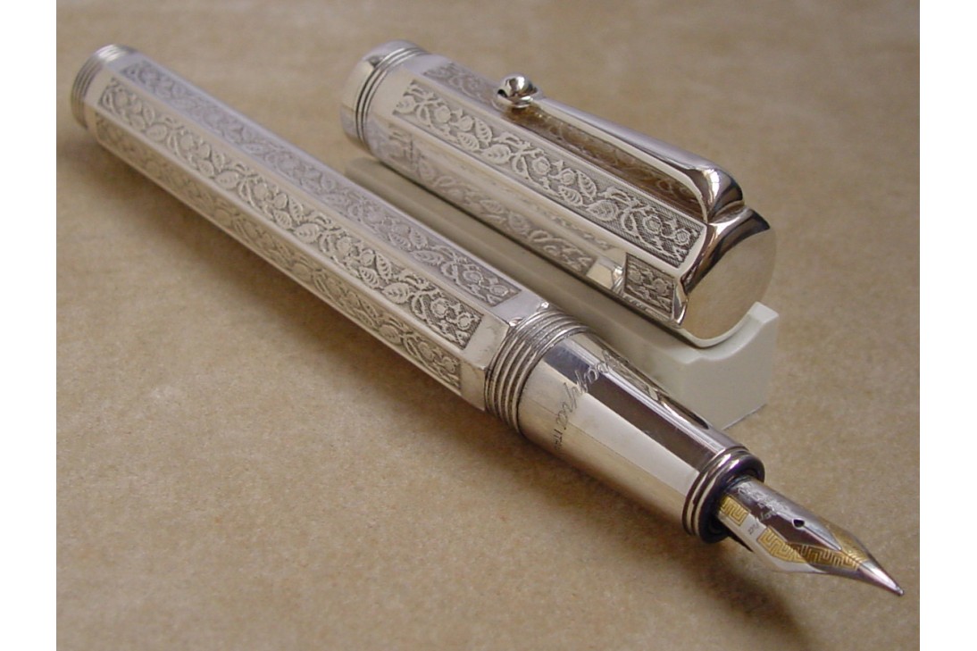 Montegrappa Limited Edition 80th Anniversary Silver Fountain Pen