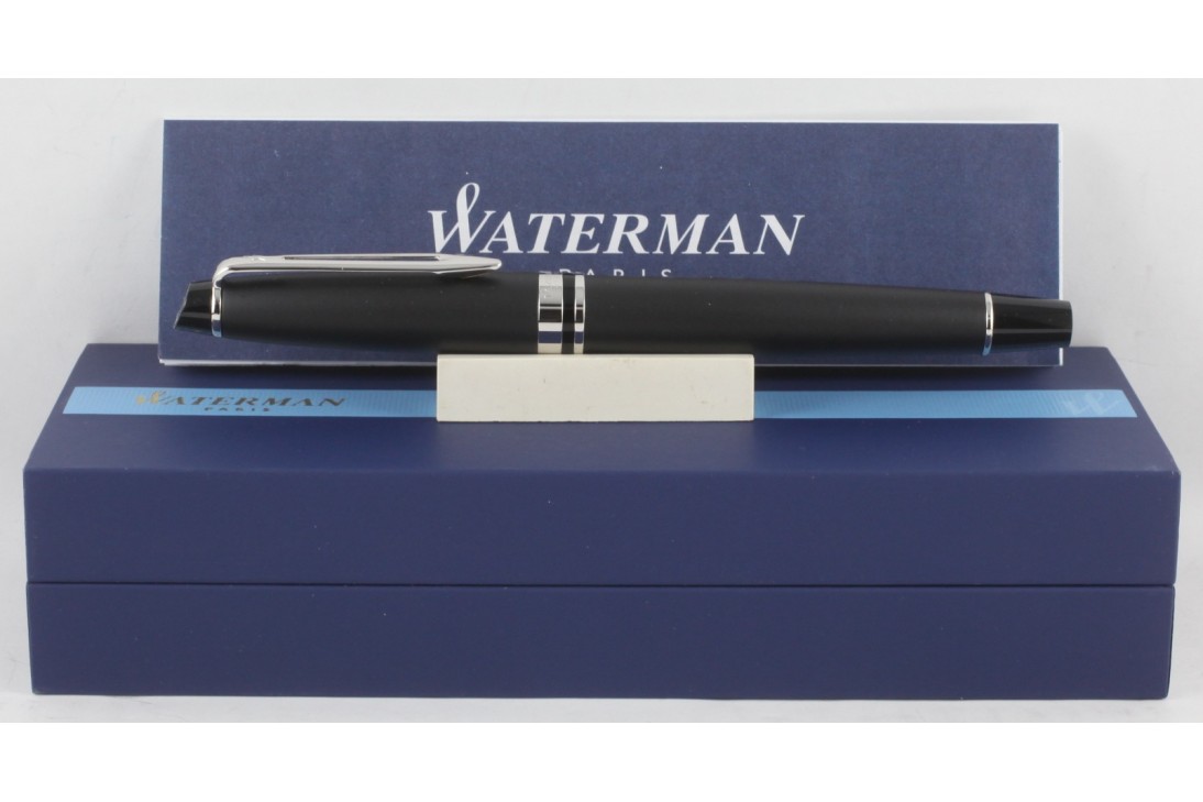Waterman Expert III Matt Black Chrome Trim Fountain Pen