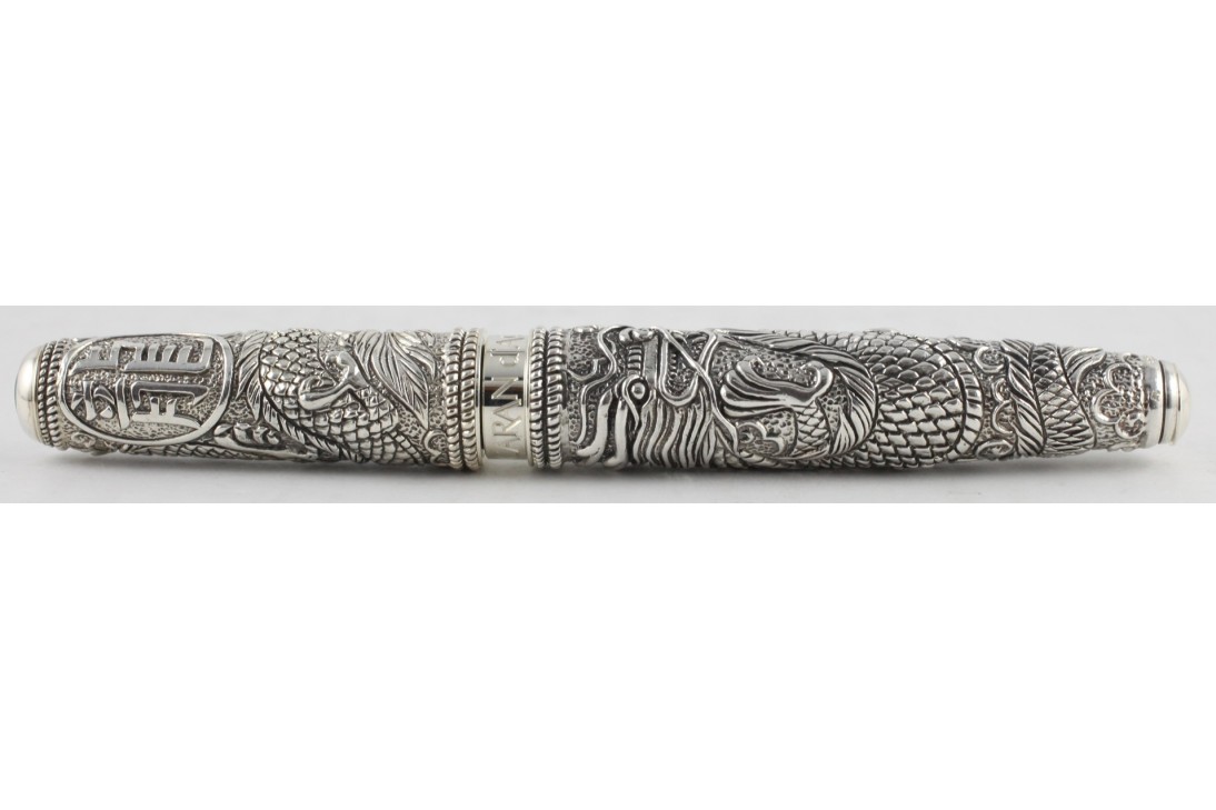 Caran d'Ache Rare Special Anniversary Edition Edouard Jud's Sterling Silver Dragon Fountain Pen