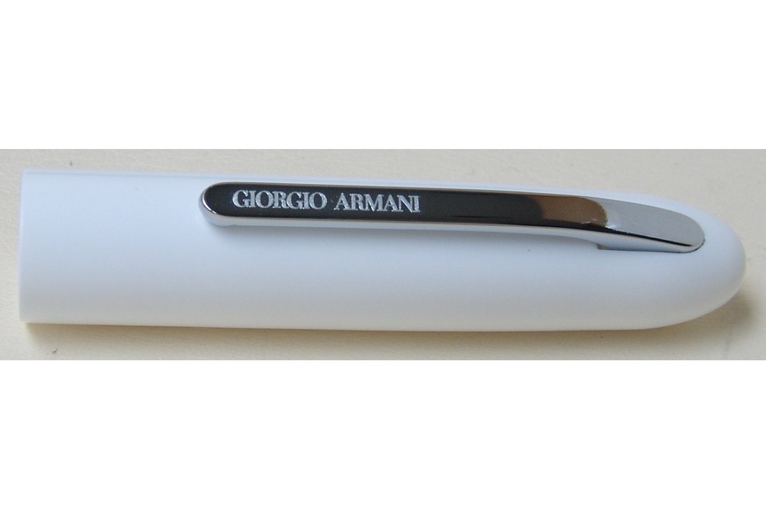 Giorgio Armani Montenapoleone White with Chrome Trim Fountain Pen