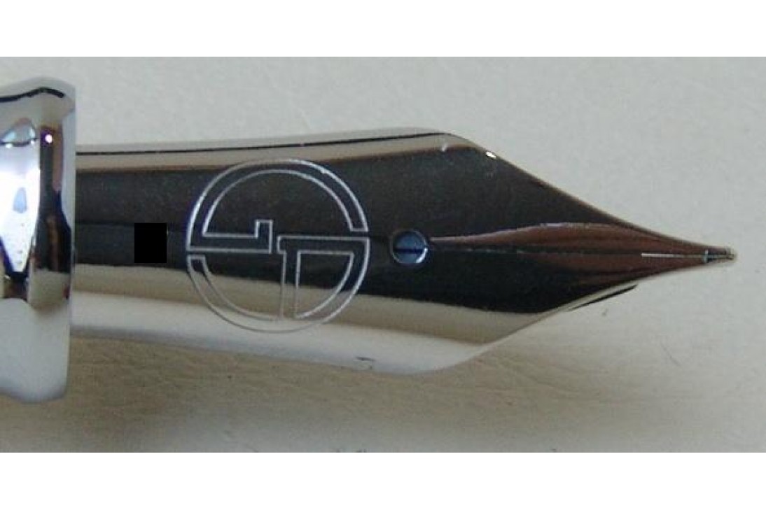 Giorgio Armani Montenapoleone White with Chrome Trim Fountain Pen