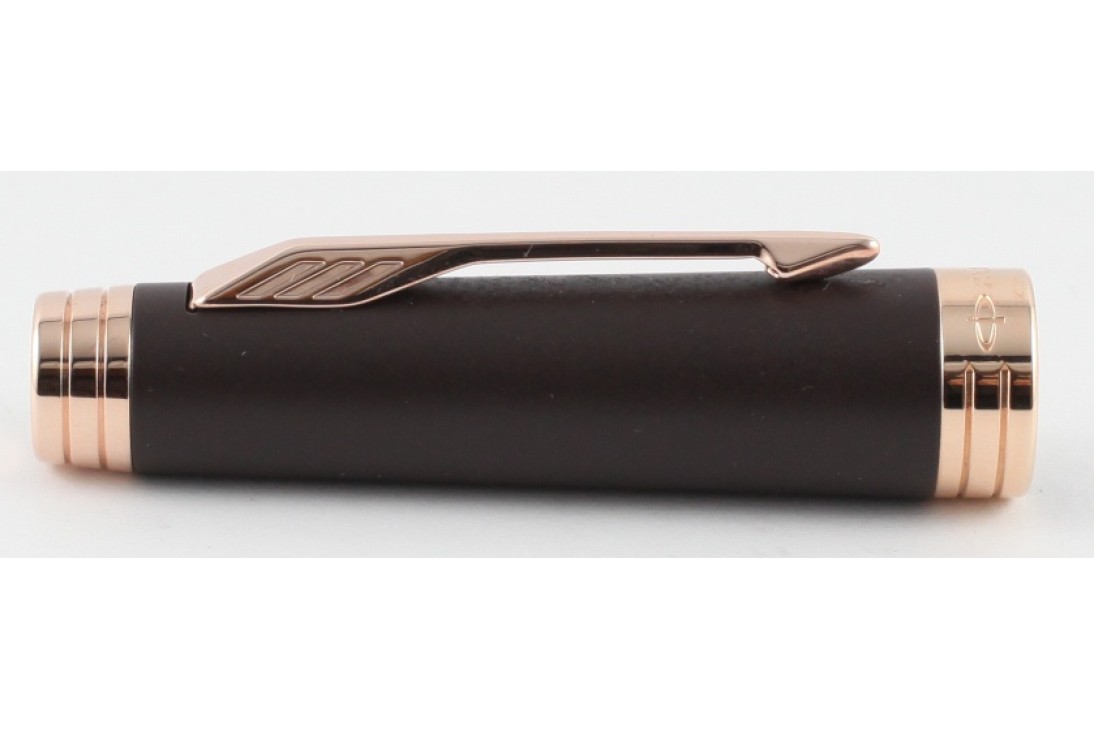 Parker Premier 13 Soft Brown Pink Gold Trim Roller Ball Pen