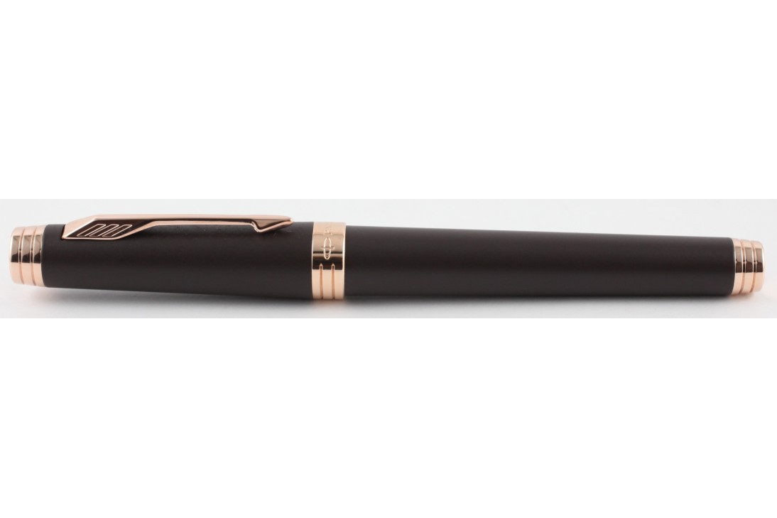 Parker Premier 13 Soft Brown Pink Gold Trim Roller Ball Pen