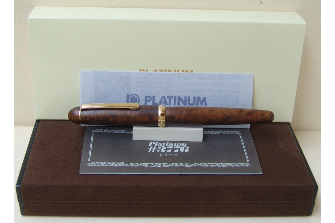 Platinum 3776 Dark Briar Wood Fountain Pen