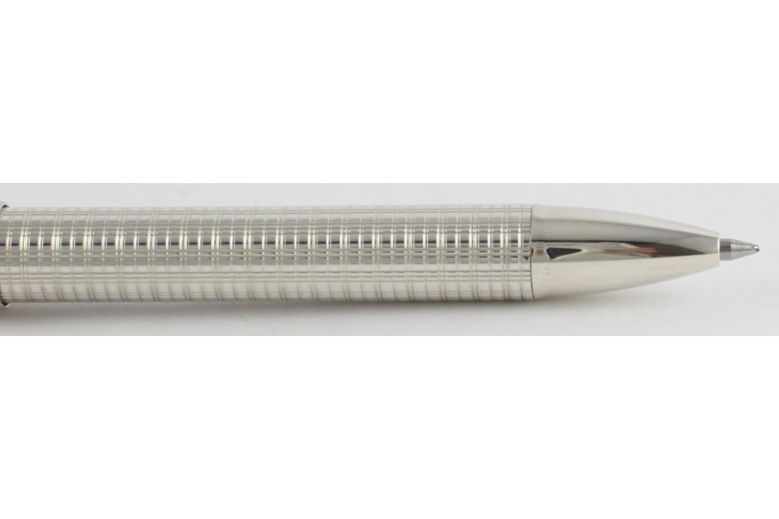 Platinum 3 in 1 Silver Plated Lattice Multi Function Pen