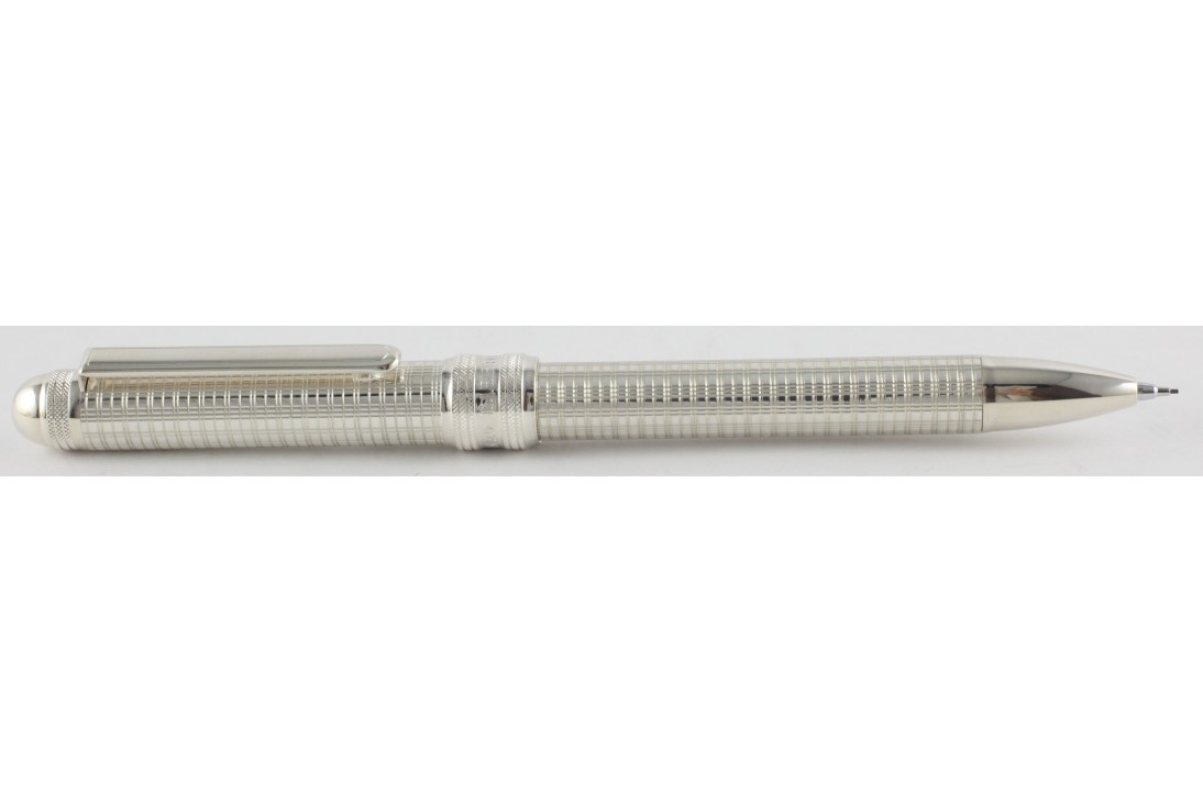 Platinum 3 in 1 Silver Plated Lattice Multi Function Pen
