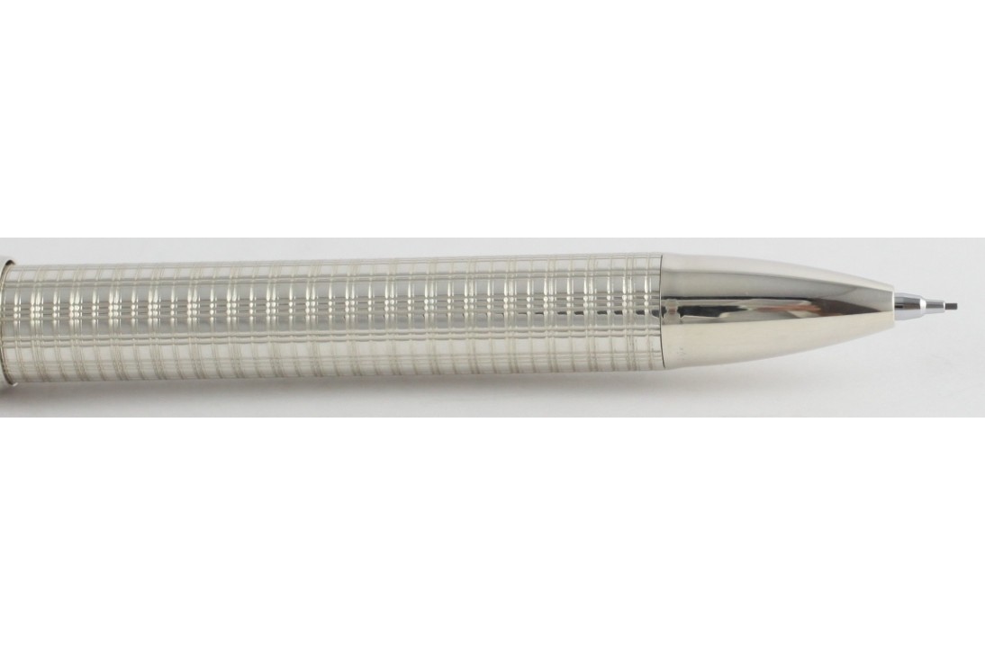 Platinum 3 in 1 Silver Plated Lattice Multi Function Pen