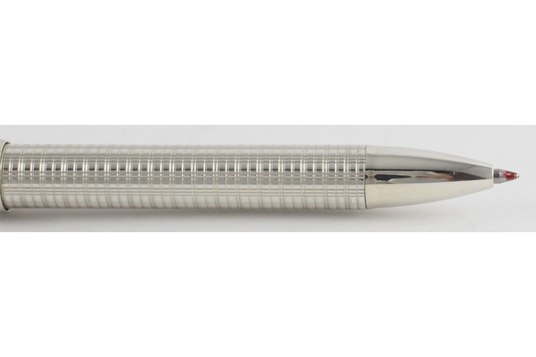 Platinum 3 in 1 Silver Plated Lattice Multi Function Pen