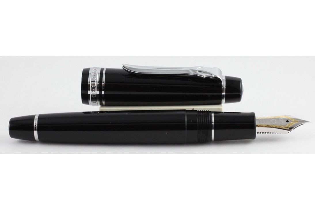 Sailor Professional Gear II Black with Rhodium Trim Fountain Pen