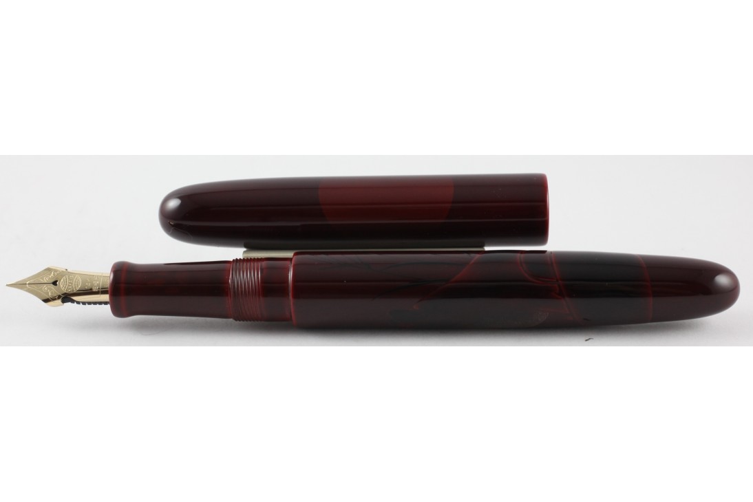 Nakaya Cigar Long Tame Sukashi A Fox with The Harvest Moon Fountain Pen