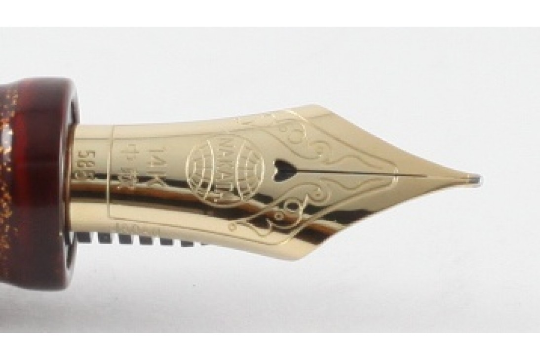 Nakaya Neo Standard Writer Two Layered Tame-Sukashi Bamboo Woods Fountain Pen with two-layered Clip