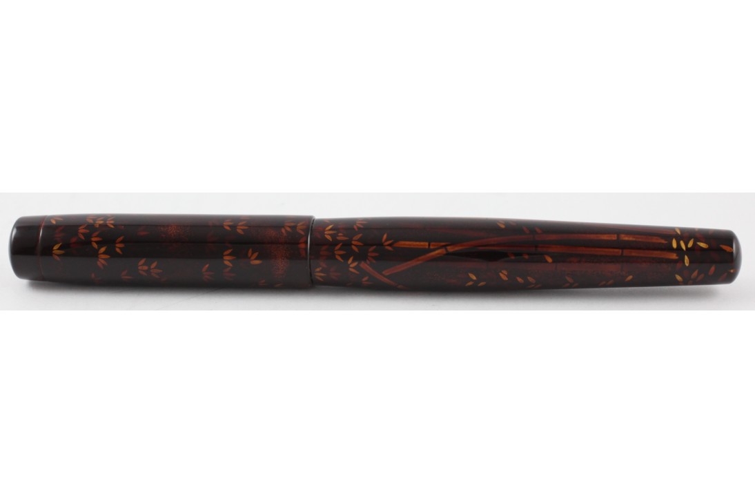 Nakaya Neo Standard Writer Two Layered Tame-Sukashi Bamboo Woods Fountain Pen with two-layered Clip