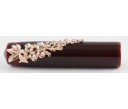 Nakaya Piccolo Long Writer Aka Tamenuri with Wisteria Stopper Fountain Pen