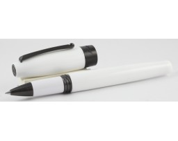 Montegrappa Fortuna White Resin with Ruthenium Plated Trim Roller Ball Pen