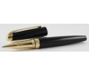 Caran d'Ache Leman Ebony Black with Gold Trim Roller Ball Pen