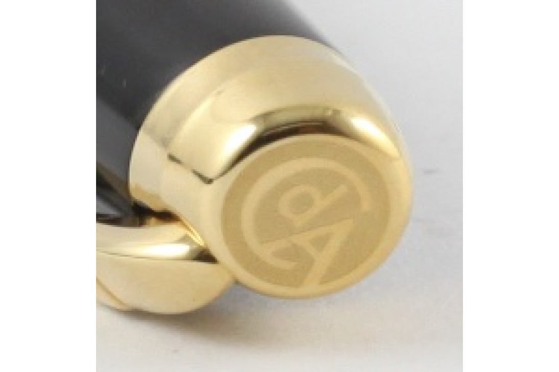 Caran d'Ache Leman Ebony Black with Gold Trim Roller Ball Pen