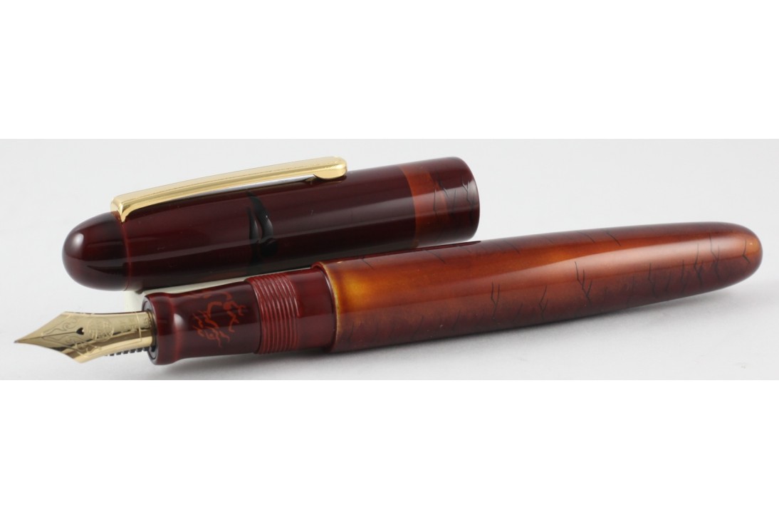 Nakaya Cigar Writer Portable Tame-Sukashi Filling Luck of the Moon Seiryu Fountain pen