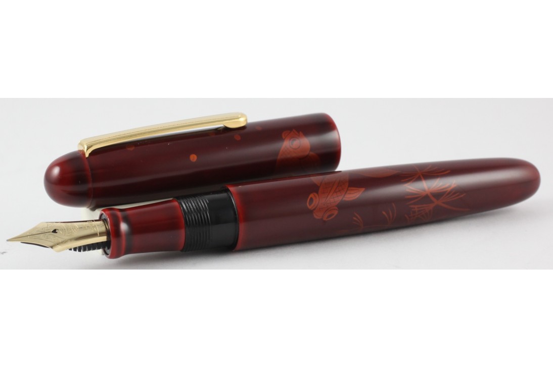 Nakaya Cigar Writer Portable Tame-Sukashi Gold Fishes (Telescopes) Fountain Pen