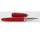 Caran d'Ache Leman Scarlet Red Rhodium Plated Trim Roller Ball Pen