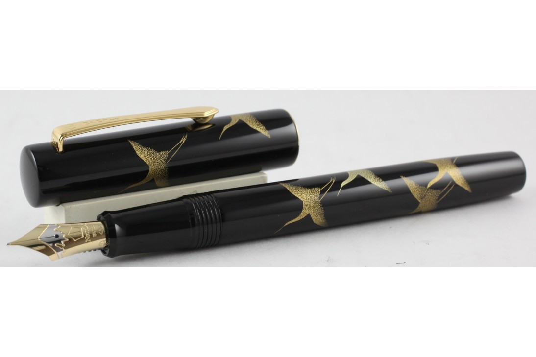 Namiki Yukari Chinkin Cranes (Tsuru) Fountain Pen