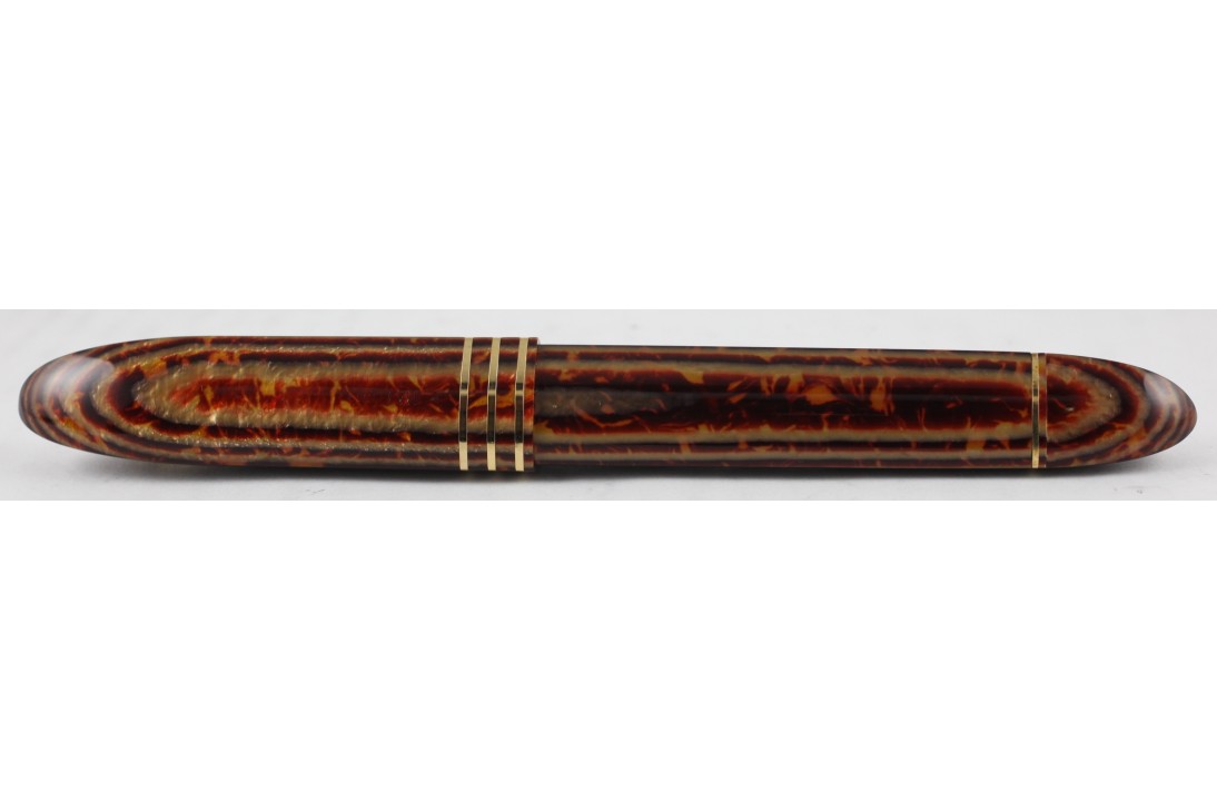 Omas Limited Edition 360 Vintage 2014 Arco Brown Celluloid Gold Trim Fountain Pen