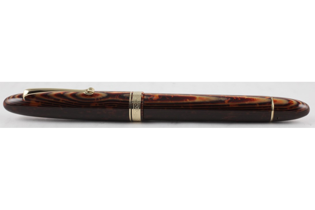 Omas Limited Edition Ogiva Vintage Arco Brown Celluloid Gold Trim Fountain Pen