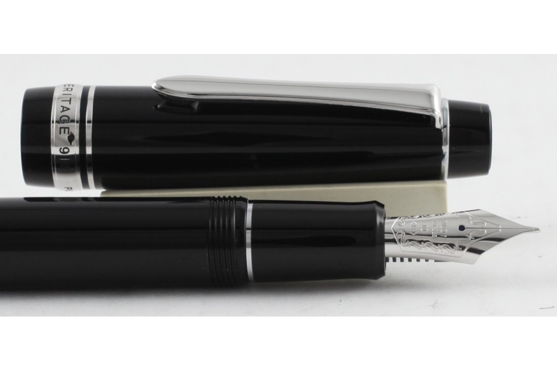 Pilot Custom Heritage 912 Black with Rhodium Trim Fountain Pen